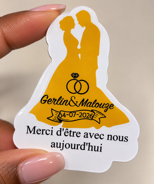 AUTOCOLLANT AVEC IMAGE ET TEXTE